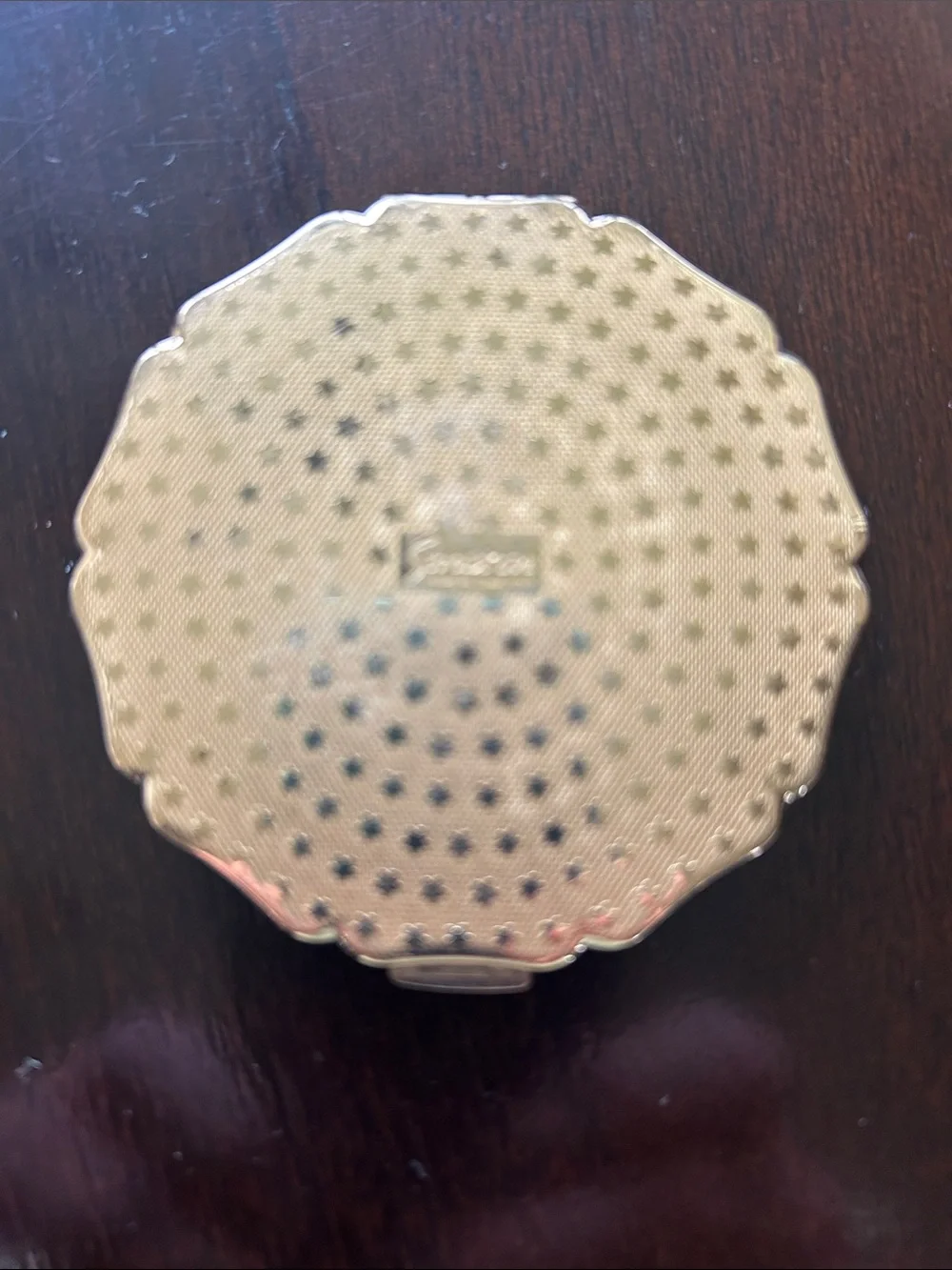 Beautiful STRATTON ENGLISH GREEN FLORAL COMPACT